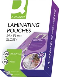 Lamineerhoes Q-Connect 54x86mm 2x125micron 100stuks