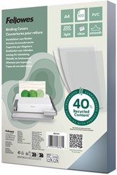 Voorblad Fellowes A4 PVC 200micron 100 stuks