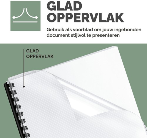 Voorblad Fellowes A4 PVC 240micron recycled 100 stuks-2