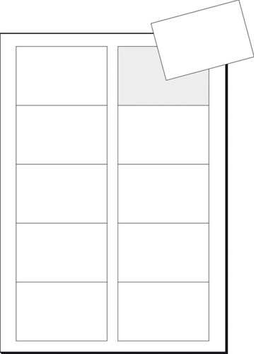 Visitekaart Sigel 85x55mm blanco 190gr  afgeronde hoeken wit 100 stuks-2