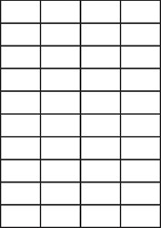 Etiket Kores 52.5x29.7mm wit 1000stuks 25vel