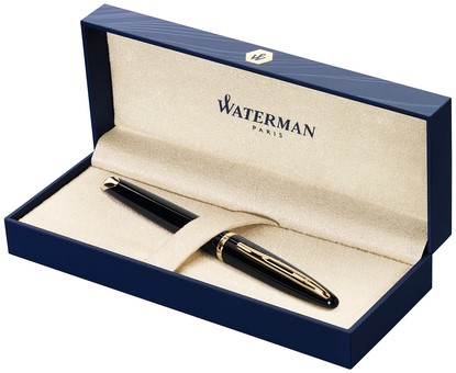 Vulpen Waterman Carene Sea black lacquer GT medium-2