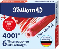 Inktpatroon Pelikan 4001 rood 6 stuks