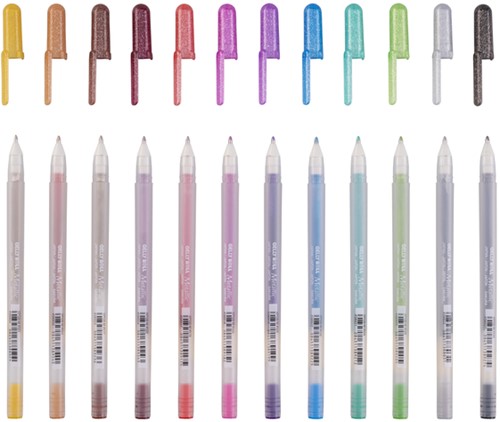 Gelschrijver Sakura Gelly Roll Metallic set à 12 kleuren