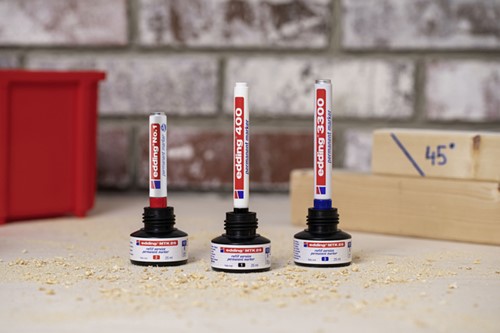 Viltstift edding 3300 schuin 1-5mm zwart blister à 1 stuk-2