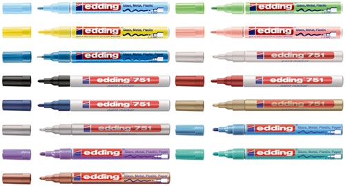 Paintmarker edding 751 op oliebasis 1-2mm pastel groen-2