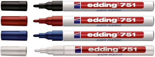 Paintmarker edding 751 op oliebasis 1-2mm blauw-2