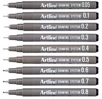 Fineliner Artline technisch 0.4mm zwart-2