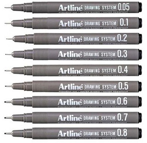 Fineliner Artline technisch 0.1mm zwart-2