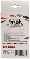 Brushpen Pentel SES15C Sign Artist standaardkleuren 12 stuks-1