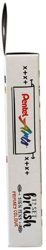 Brushpen Pentel SES15C Sign Artist standaardkleuren 12 stuks-3