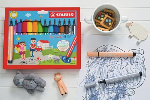 Viltstift STABILO Trio Scribbi 368/8 assorti etui à 8 stuks-3