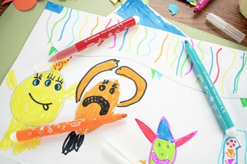 Viltstift STABILO Trio Jumbo 380/12 extra large assorti etui à 12 stuks-2