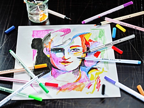 Brushstift STABILO Pen 568/18 Arty assorti etui à 18 stuks-2