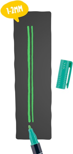Krijtstift Securit SMA-100 rond 1-2mm wit/blauw/groen/rood blister à 4 stuks-4