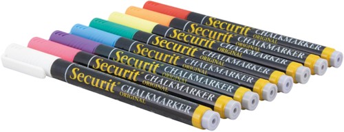 Krijtstift Securit SMA-100 rond ass 1-2mm blister à 7 stuks-2