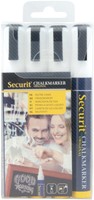 Krijtstift Securit SMA-510 schuin wit 2-6mm blister à 4 stuks