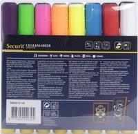 Krijtstift Securit SMA-510 schuin 2-6mm assorti blister à 8 stuks-3