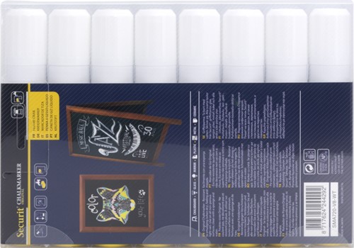 Krijtstift Securit SMA-720 blok wit 7-15mm blister à 8 stuks-2