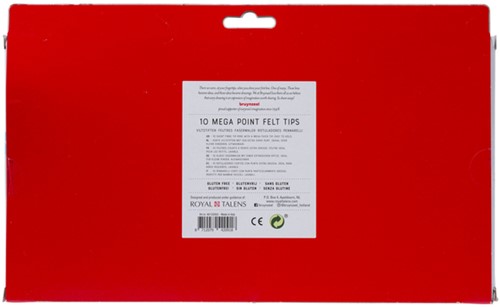 Viltstift Bruynzeel Kids Mega Point assorti 10 stuks-3