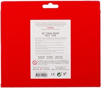 Viltstift Bruynzeel Kids Twin Point set à 20 kleuren-3