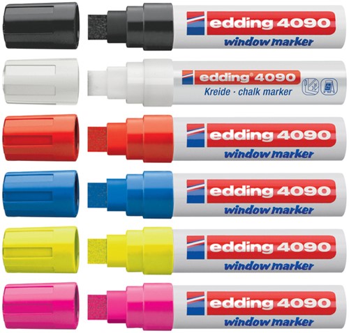 Krijtstift edding 4090 window schuin 4-15mm neon roze blister à 1 stuk-1