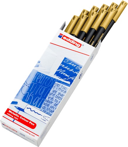 Fineliner edding 1200 053 fijn metallic goud-2