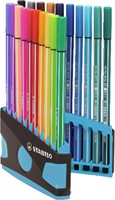 Viltstift  STABILO Pen 68/20 ColorParade in antr/turq etui M ass 20st-3