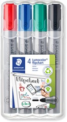 Viltstift Staedtler 356 voor flipover rond 2mm 4 stuks assor