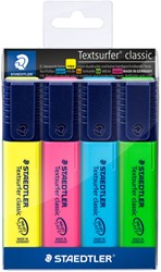 Markeerstift Staedtler 364 Textsurfer assorti 4 stuks