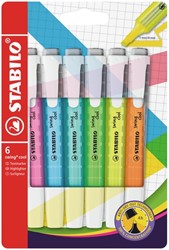 Markeerstift STABILO Swing cool 275/6 assorti etui à 6 stuks