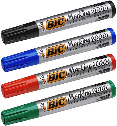Viltstift Bic 2000 ecolutions rond large blauw-3