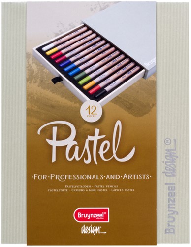 Pastelpotlood Bruynzeel Design met luxe bewaardoos set à 12 kleuren