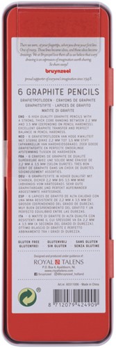 Grafietpotlood Bruynzeel Expression set à 6 breedtes grijs-3