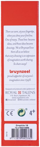 Grafietpotlood Bruynzeel Burotek B grijs-3