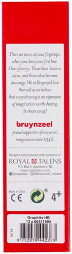 Grafietpotlood Bruynzeel Burotek HB grijs-3