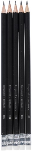 Potlood Bruynzeel Teens HB met gum 5 stuks-2