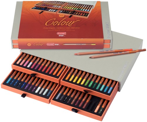 Kleurpotlood Bruynzeel Design met luxe bewaardoos set à 48 kleuren