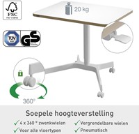 Zit-sta bureau Leitz Ergo compact wielen-10