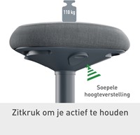Actieve zitkruk Leitz Ergo met gasveer 47-64cm-2