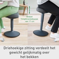 Actieve zitkruk Leitz Ergo met gasveer 47-64cm-9