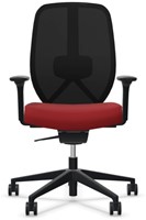 Bureaustoel Köhl Kanseo 3D armlegger, synchr.mech., zitdiepteverstelling, rood