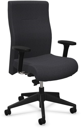 Bureaustoel Rovo XP4015 S4, 4D armleggers, Air Plus, Ergo Balance met Next module, zwart voetenkruis, Stof: Supero antraciet