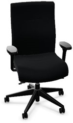 Bureaustoel Rovo XP4015 S4, 4D armleggers, Air Plus, comfort synchroonmechaniek, zwart voetenkruis, harde wielen, stof: Bondai zwart