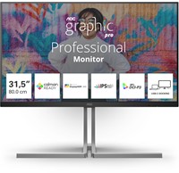 AOC U32U3CV computer monitor 80 cm (31.5") 3840 x 2160 Pixels 4K Ultra HD LCD Zwart
