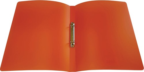 Ringband Alpha A4 2-rings O-mech 16mm PP tranparant oranje-2