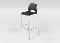 Barkruk Dencon Frigg (zonder armleggers, kunststof kuip, verchroomd 4-poots frame)-3