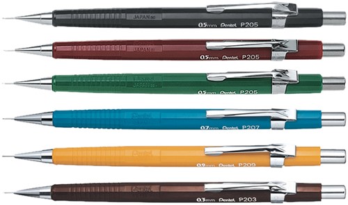 Vulpotlood Pentel P205 HB 0.5mm rood-3