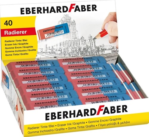 Gum Eberhard Faber EF-585443 potlood/inkt rood/blauw-2