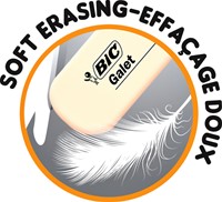 Gum Bic Galet pvc vrij zacht potlood wit blister à 3 stuks-2